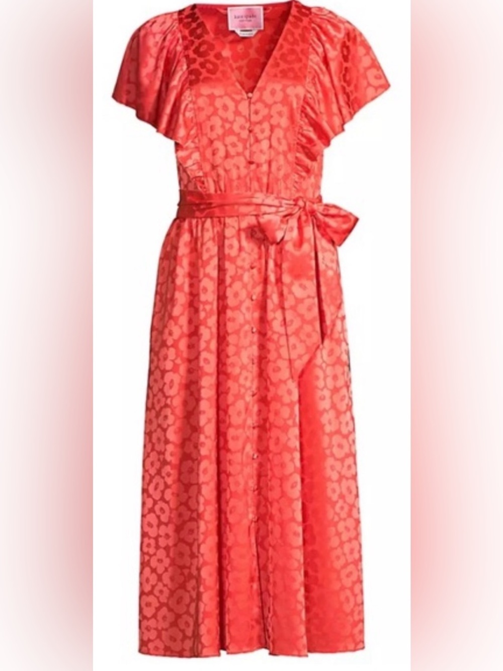 kate spade Coral Floral Jacquard Maxi Dress
